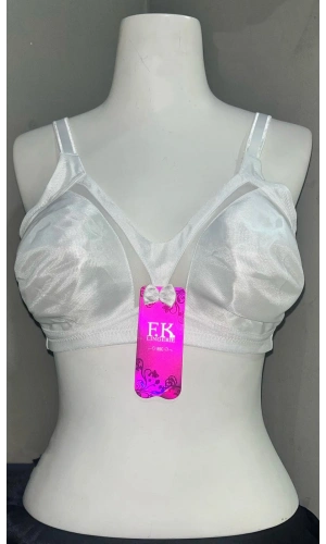 F.K Kadın Tül Detaylı Balensiz Toparlayıcı Beyaz Sütyen