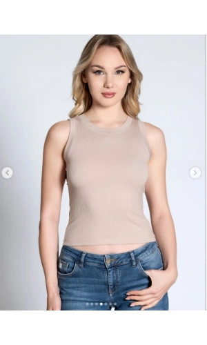 Belinay Kadın Modal Kumaş Fitilli Vizon Atlet