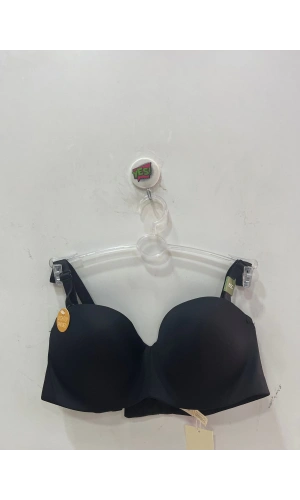 Belvü Kadın C Cup Straplez Dolgusuz Mikro Kumaş Siyah Sütyen - 1110