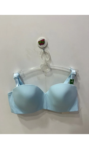 Belvü Kadın C Cup Mikro Dolgusuz Straplez Bebek Mavisi Sütyen
