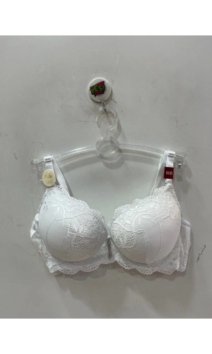 Belvü Kadın Dantel Detaylı Dolgulu Balenli Şık Beyaz Sütyen - 1112