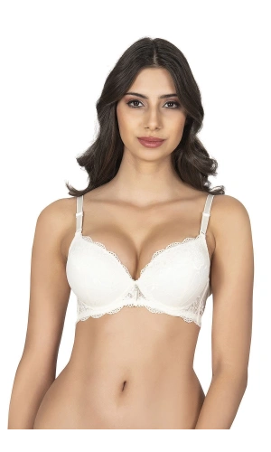 BELVÜ Dantelli Dolgulu Sütyen 1112 - Ekru