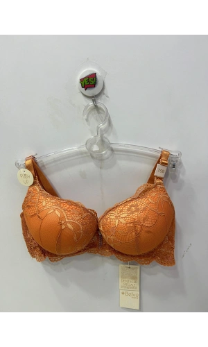 Belvü Kadın Dolgulu Dantel Detaylı Karamel Sütyen