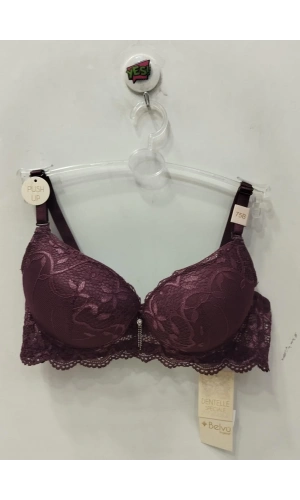 BELVÜ DANTELLİ DOLGULU SÜTYEN-MOR