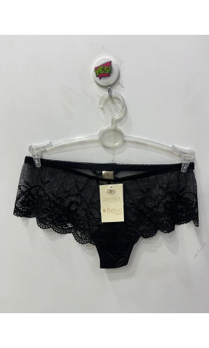 Belvü Kadın Dantelli Hipster Siyah Külot