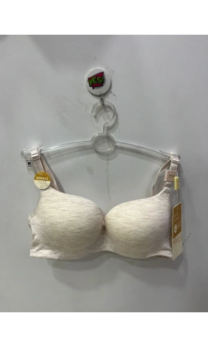 Belvü Kadın Double Destekli Penye Melanj Kum Beji Sütyen