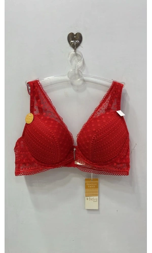 Belvü Kadın Dolgusuz Balenli Dantel Detaylı Sütyen