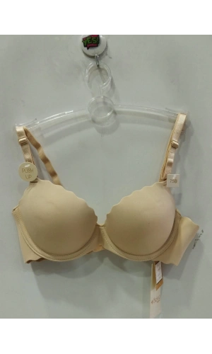 Belvü Kadın Push Up Lazer Kesim El Destekli Ten Sütyen