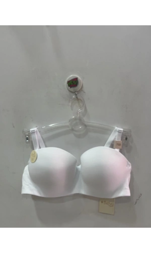 Belvü Kadın Straplez Dolgulu Mikro Kumaş Beyaz Sütyen - 1110