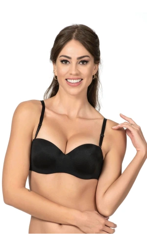 Belvü Straplez Dolgulu Mikro Tulum Sütyen 1110 -Siyah