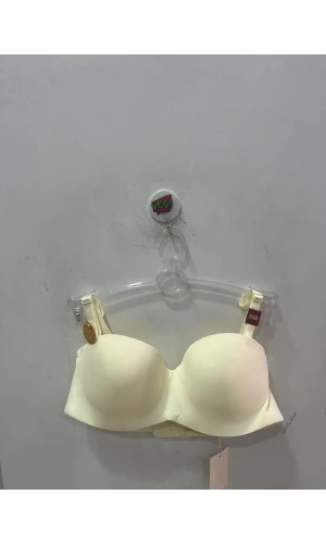 Belvü Kadın Straplez Dolgusuz Mikro Kumaş Ekru Sütyen - 1110