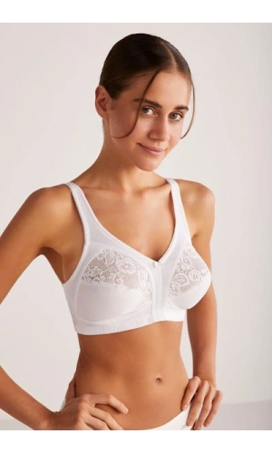 Kom Kadın Barbara Telsiz Ve Kapsız Toparlayıcı Beyaz Sütyen