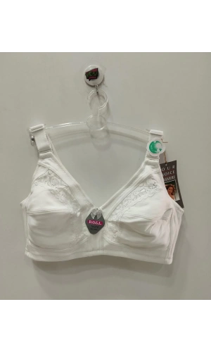 D.O.G.L. Dantel Detaylı C Cup Balensiz Toparlayıcı Beyaz Sütyen