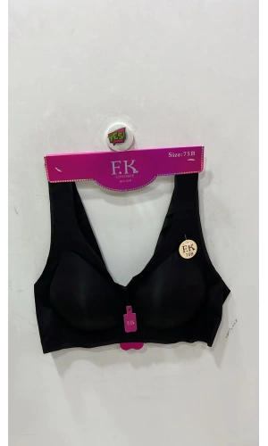 Kadın Lazer Kesim Balensiz Hafif Destekli Siyah Sütyen - 1245