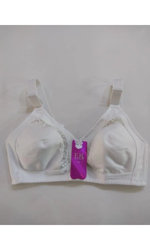 F.K Dantel Detaylı Toparlayıcı Beyaz Sütyen - 1003