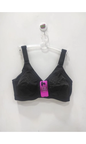 F.K Desteksiz Toparlayıcı Puantiyeli Siyah Sütyen - 7039