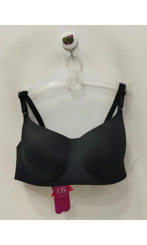 F.K Kadn Desteksiz ve Balensiz Yumuşak Siyah Sütyen