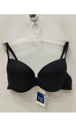 F.K Kadın Hafif Dolgulu Lazer Kesim Siyah Sütyen