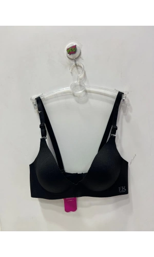 F.K Desteksiz Lazer Kesim Siyah Sütyen - 662