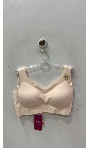 Kadın Lazer Kesim Pedli Seamless Bralet Sütyen Pudra - 301
