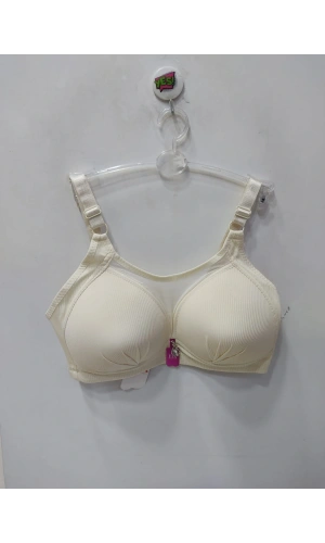 FK Önü Dantelli Fitilli Desteksiz ve Balensiz Sütyen-Ekru
