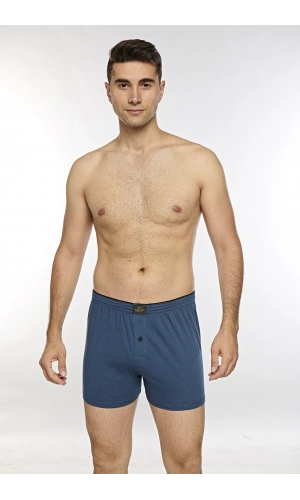 KOLCU Önü Düğmeli Erkek Havlu Bel Boxer K13230 - İNDİGO