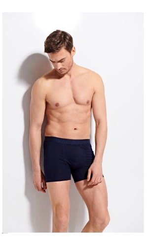 KOLCU Erkek Likralı Boxer K1340 - LACİVERT