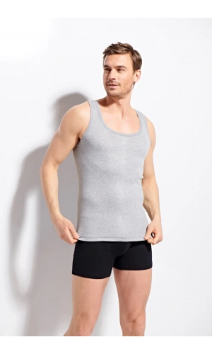 KOLCU Erkek Ribana %100 Pamuklu Sporcu Atlet K1231 - GRİ
