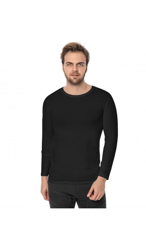 KOLCU ERKEK TERMAL ÜST-SİYAH