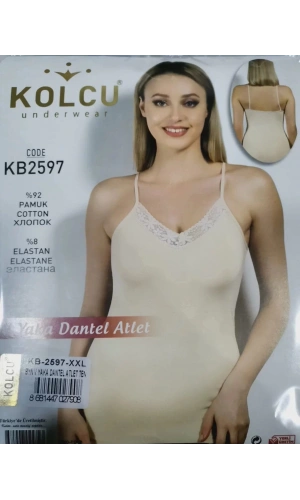 KOLCU KADIN LİKRALI GÖGÜS DANTEL ATLET-TEN