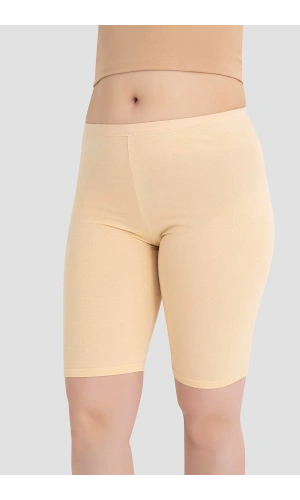 KOLCU Kadın Likralı Kısa Tayt KB3041 - TEN