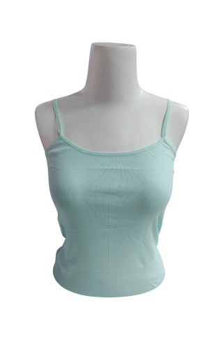 Kolcu Kadın Ribana İp Askılı Atlet - Su Yeşili