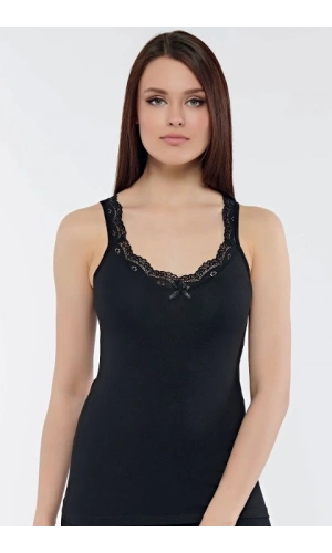 KOLCU RİBANA OMUZ DANTEL-KB2590-SİYAH