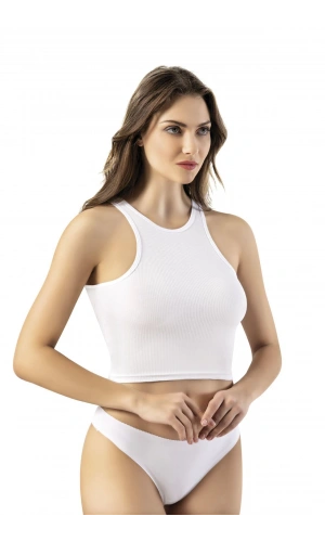 KOTA Kadın Geniş Askı Kaşkorse Crop - 6431