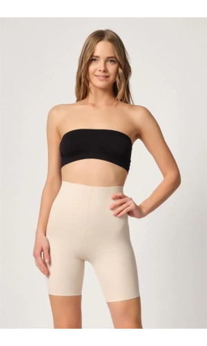 EMAY 2707 LAZER KESİM YÜKSEK BEL PAÇALI KORSE - TEN