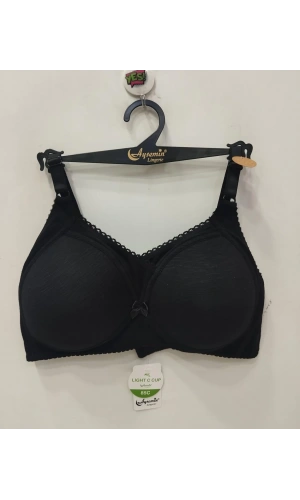 NERGİZ Kadın Önü Dantel Detaylı Fitilli  C Cup Toparlayıcı Sütyen -siyah