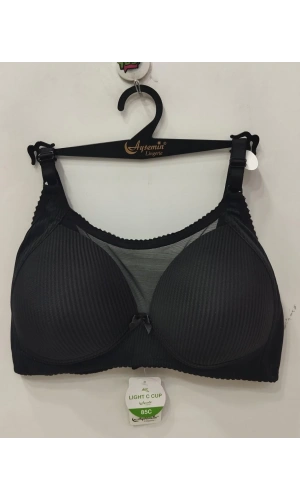 NERGİZ Kadın Önü Tül Detaylı Fitilli C Cup Toparlayıcı Sütyen -siyah