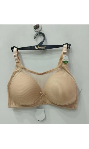 NERGİZ Kadın Önü Tül Detaylı Fitilli  C Cup Toparlayıcı Sütyen -ten