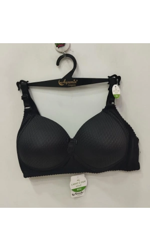NERGİZ Kadın Puantiye Desenli  C CUP Toparlayıcı Sütyen -siyah