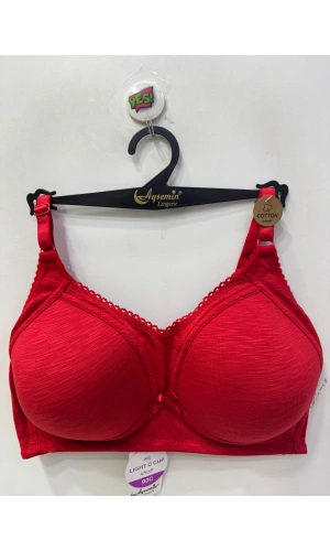 Nergiz Kadın Balensiz Desteksiz Pamuklu Toparlayıcı Kırmızı Sütyen