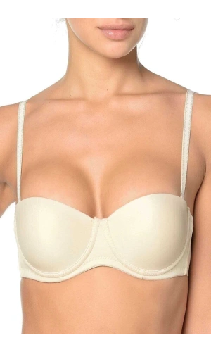 ORKİDE Kadın Dolgulu Straples Sütyen -2850-Ten