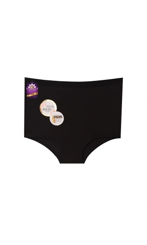 PAPATYA YÜKSEK BEL TOPARLAYICI MODAL SLIP KİLOT-SİYAH