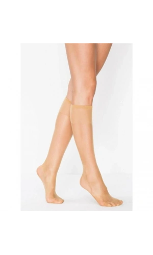 PENTİ FİT 15 PARLAK İNCE DİZ ALTI ÇORAP-TEN