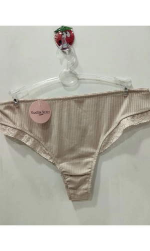 VANİLYA SECRET Grogren Bel Dantel Detaylı Tanga Külot - Vizyon