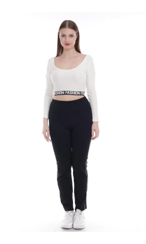 WOTTO ÇELİK DERİ ŞERİTLİ TAYT