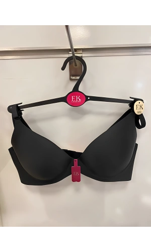 FK Yarım Destekli Balenli Lazer Kesim Sütyen - Siyah - 503