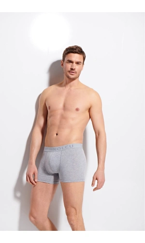 KOLCU Erkek Likralı Boxer K1340-Gri