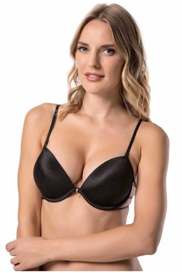 Le Jardin Taşlı Sırtı İpli Destekli Sütyen 7007 Siyah