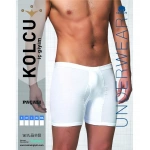 KOLCU Erkek Likralı Boxer K1340-Beyaz