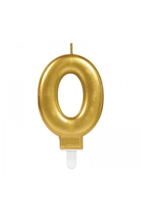 0 Rakamı Mum Gold Renk